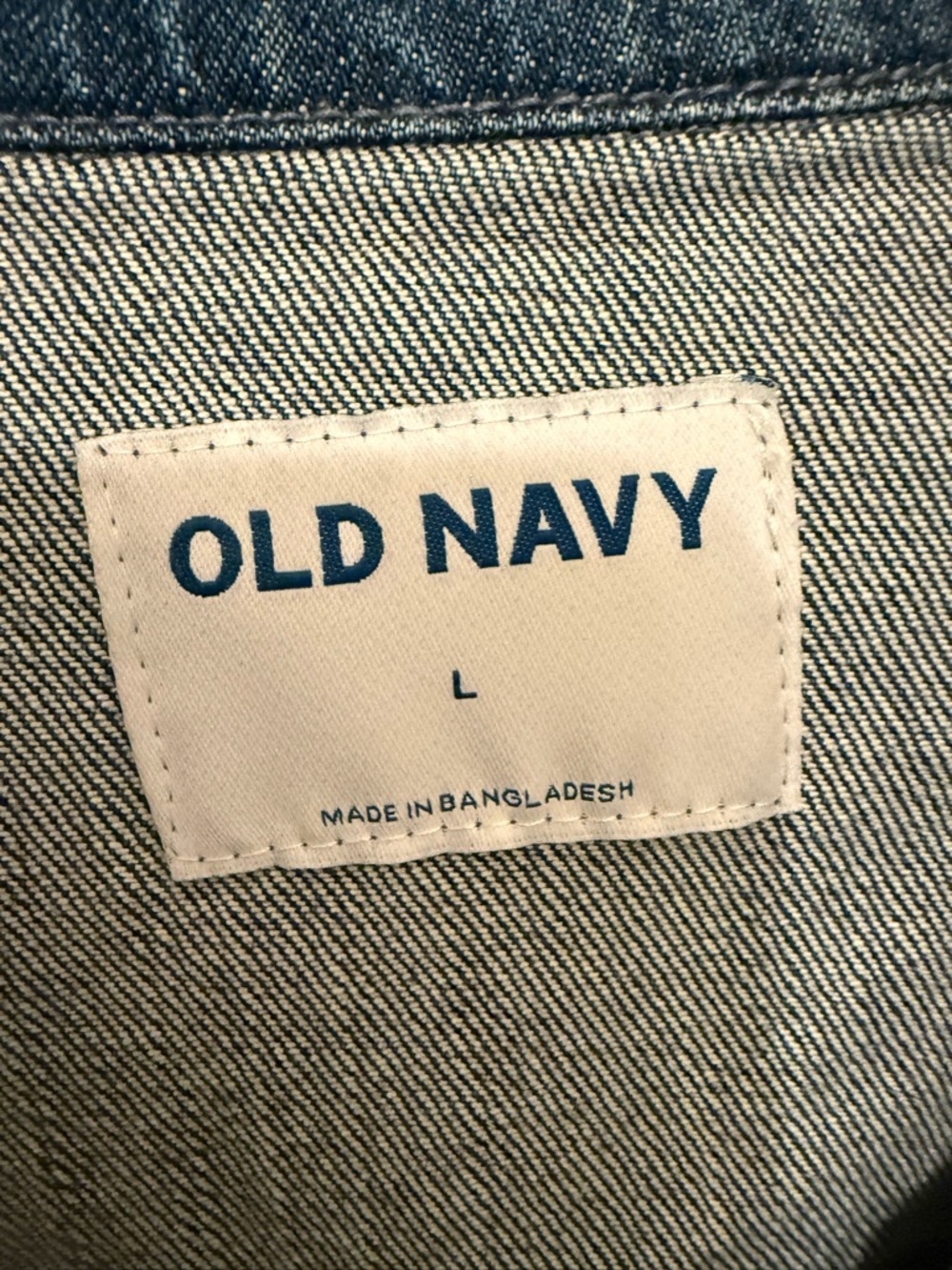 Old Navy Blue Denim Jacket with Tie Belt - Picture 2 of 7